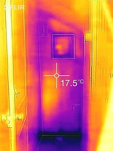 Photo Isolation Isolation utilisation caméra thermique - 2 après : 17 degrés 